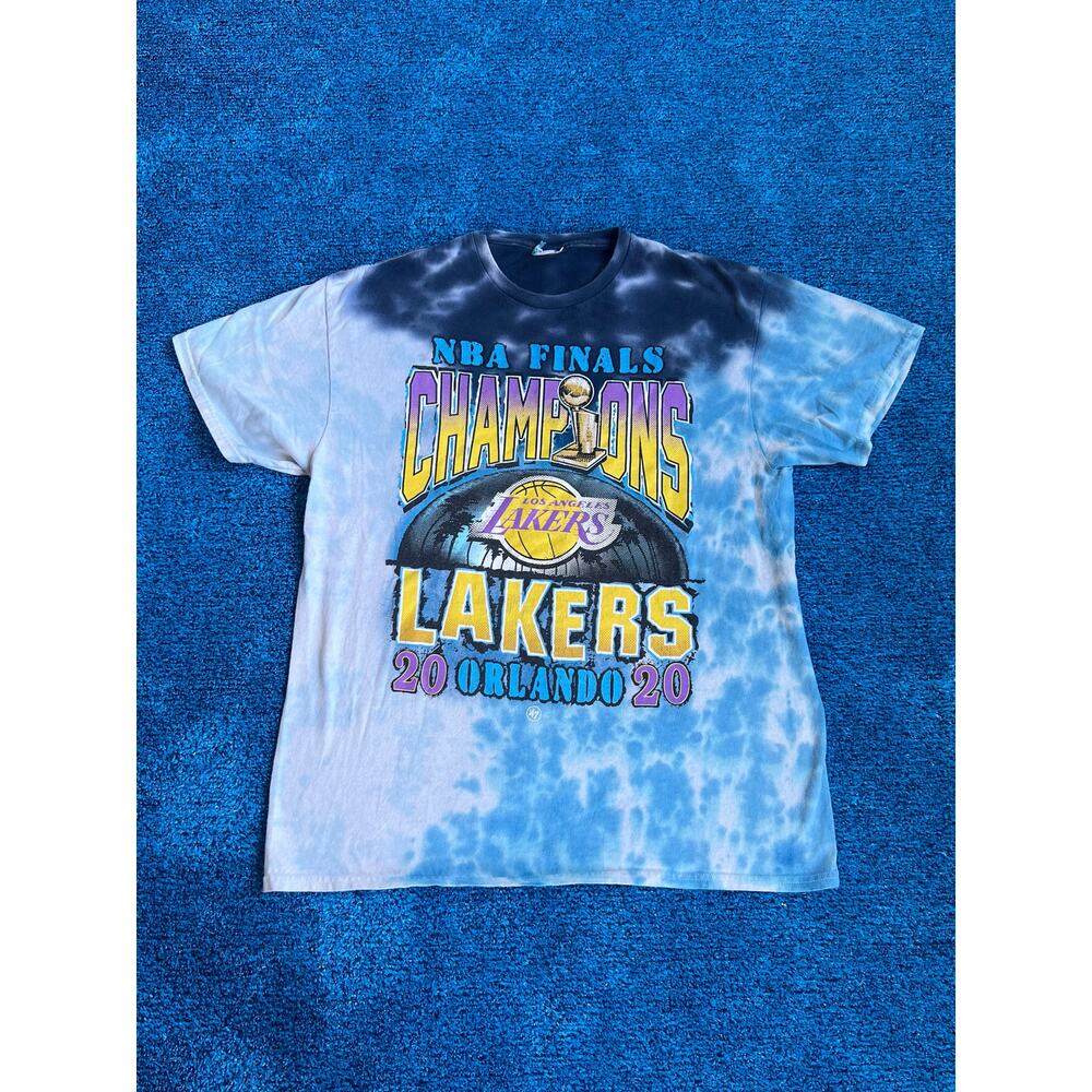 47 Brand LA Lakers 2020 NBA
Final Champions t-shirt blue tie- dye Size L